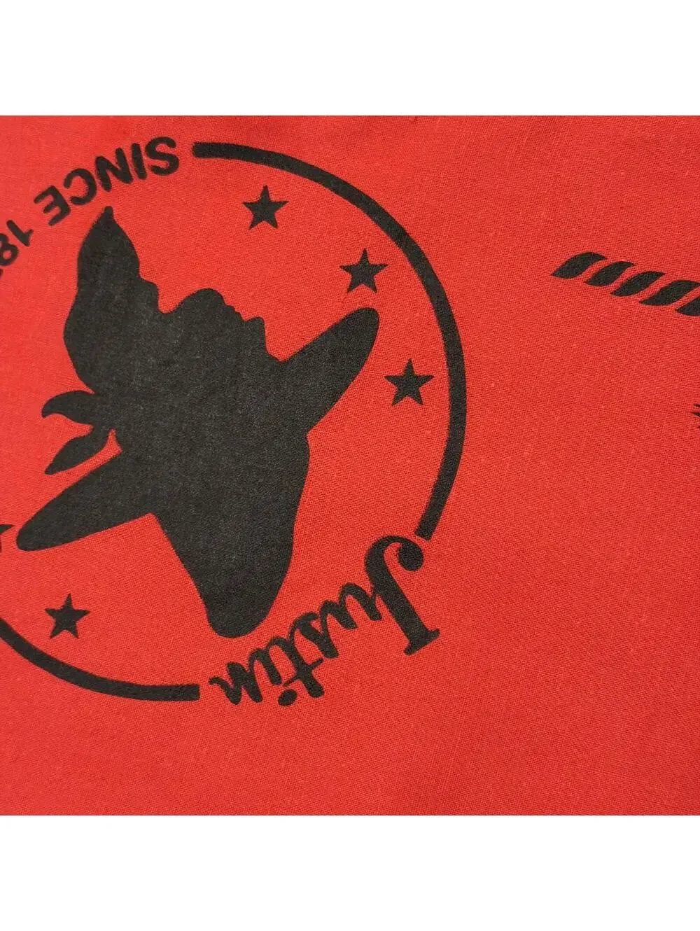 Justin Boots Bandana Red & Black Western Handkerchief Cotton Cowboy